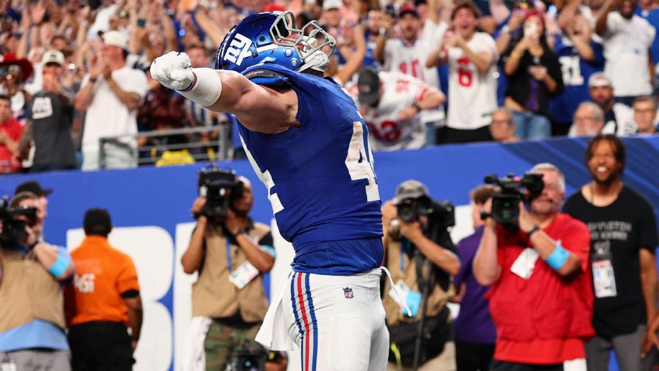 Cam Skattebo reclaims role as Giants' feature back