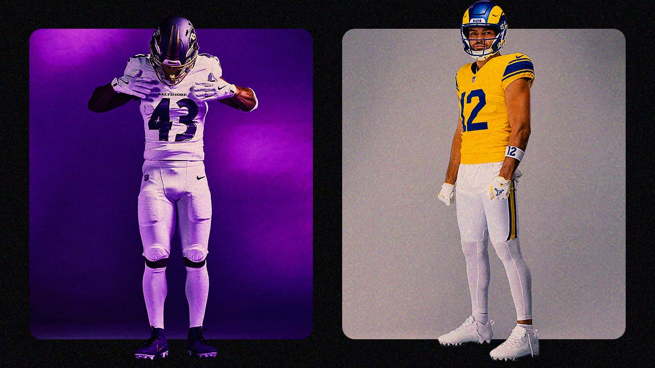 NFL Week 2 uniforms: Rams debut 'Classic Sol,' Ravens go all-white
